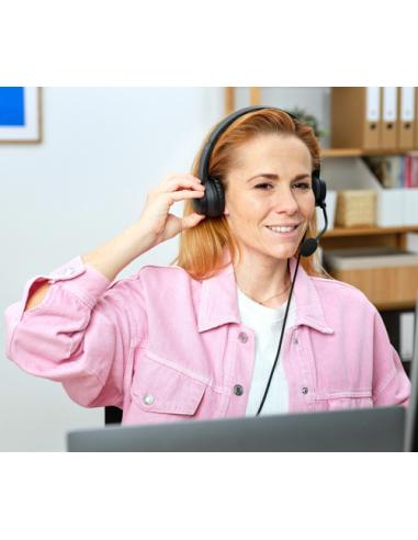 Trust HS-201 Auriculares Alámbrico Diadema Oficina/Centro de llamadas USB tipo A Negro