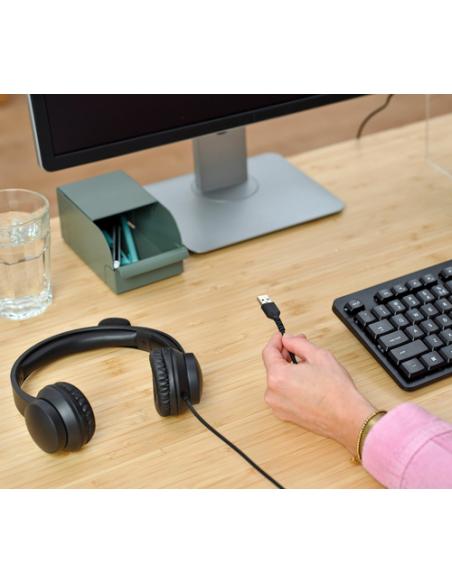 Trust HS-201 Auriculares Alámbrico Diadema Oficina/Centro de llamadas USB tipo A Negro