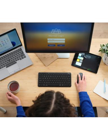 Trust Lyra teclado Oficina USB + RF Wireless + Bluetooth QWERTY Español Negro