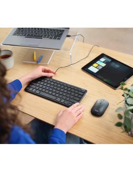 Trust Lyra teclado Oficina USB + RF Wireless + Bluetooth QWERTY Español Negro