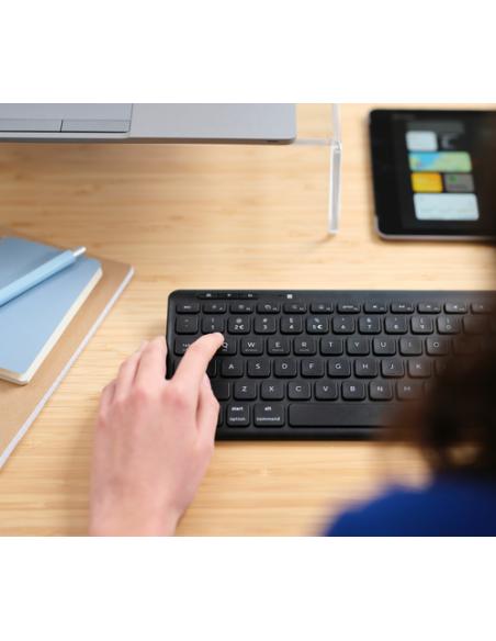 Trust Lyra teclado Oficina USB + RF Wireless + Bluetooth QWERTY Español Negro