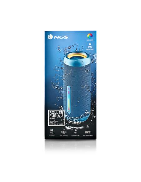 NGS ROLLER FURIA 2 Altavoz portátil estéreo Azul 15 W