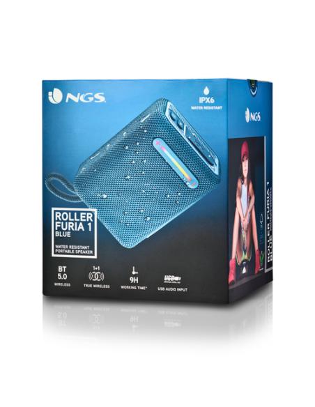 NGS ROLLER FURIA 1 Altavoz portátil estéreo Azul 7 W