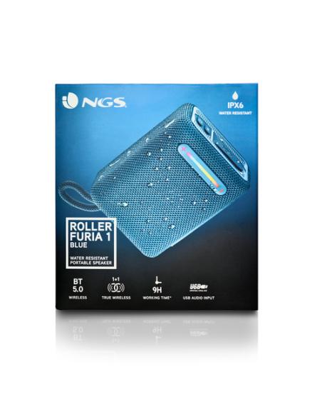 NGS ROLLER FURIA 1 Altavoz portátil estéreo Azul 7 W