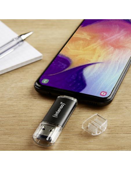 Intenso Twist Line unidad flash USB 64 GB USB Type-A / USB Type-C 3.2 Gen 1 (3.1 Gen 1) Antracita