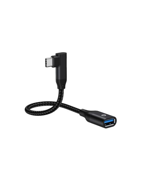 Conceptronic ABBY19B cambiador de género para cable USB-C USB-A Negro