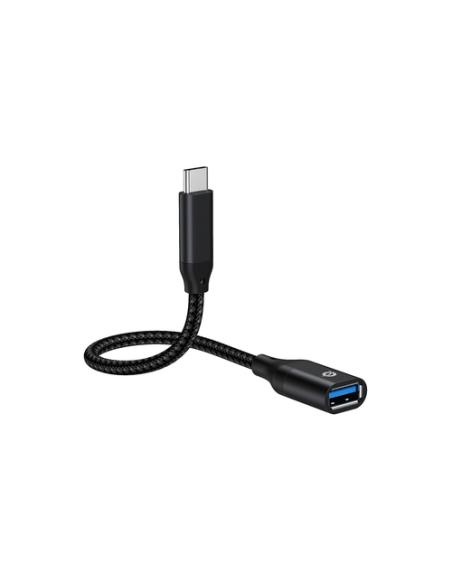 Conceptronic ABBY18B cambiador de género para cable USB-C USB-A Negro