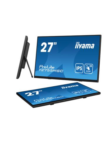 iiyama ProLite T2755MSC-B1 pantalla para PC 68,6 cm (27") 1920 x 1080 Pixeles Full HD LED Pantalla táctil Mesa Negro