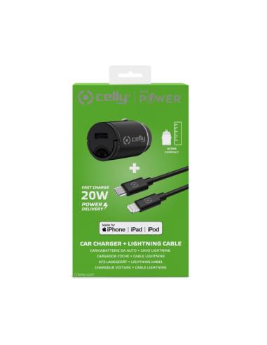 Celly CCMINILIGHT cargador de dispositivo móvil Smartphone Negro Encendedor de cigarrillos Auto