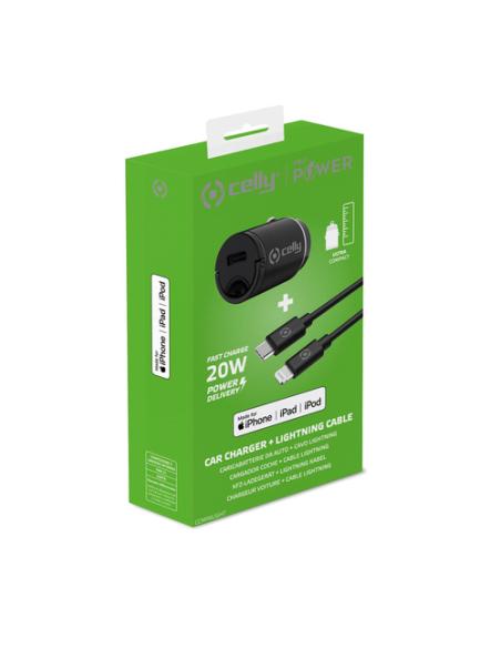 Celly CCMINILIGHT cargador de dispositivo móvil Smartphone Negro Encendedor de cigarrillos Auto