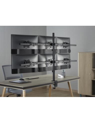 Equip Soporte articulado de sobremesa para 6 monitores de 17"-32