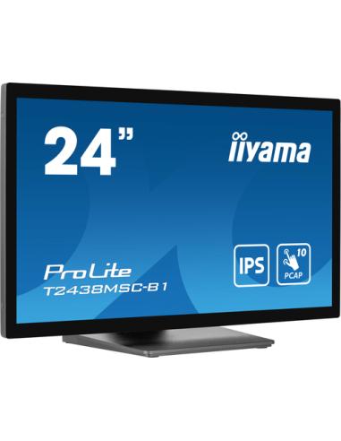 iiyama ProLite T2438MSC-B1 pantalla para PC 60,5 cm (23.8") 1920 x 1080 Pixeles Full HD LED Pantalla táctil Negro