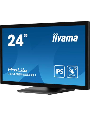 iiyama ProLite T2438MSC-B1 pantalla para PC 60,5 cm (23.8") 1920 x 1080 Pixeles Full HD LED Pantalla táctil Negro