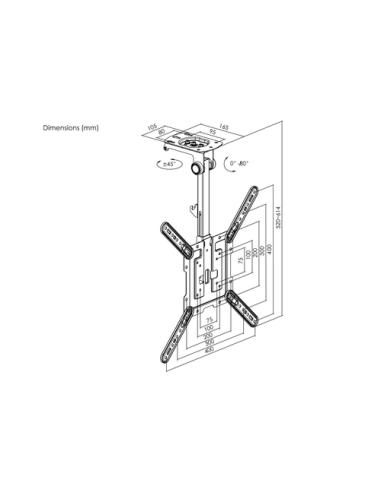 Equip Soporte de TV para montaje en techo de 23"-55