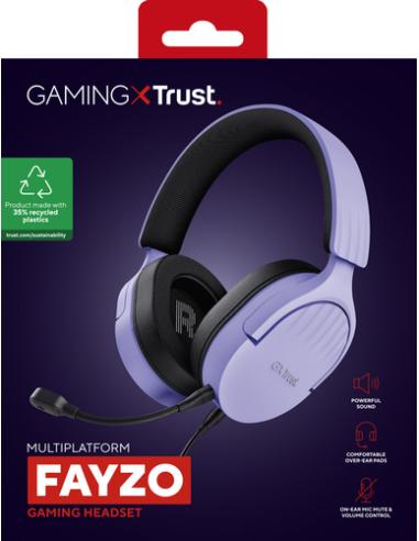 Trust GXT 489P FAYZO Auriculares Alámbrico Diadema Juego Negro, Púrpura