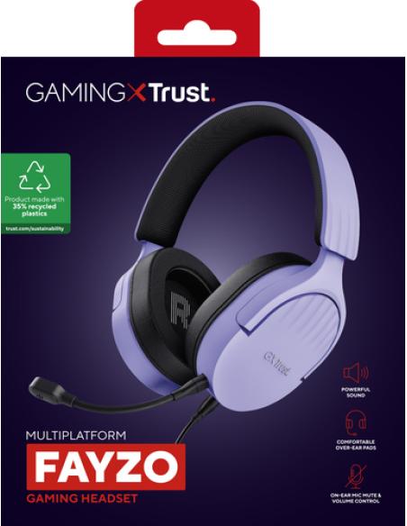 Trust GXT 489P FAYZO Auriculares Alámbrico Diadema Juego Negro, Púrpura