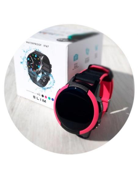 SaveFamily Slim 3,25 cm (1.28") IPS Digital Pantalla táctil Rosa GPS (satélite)
