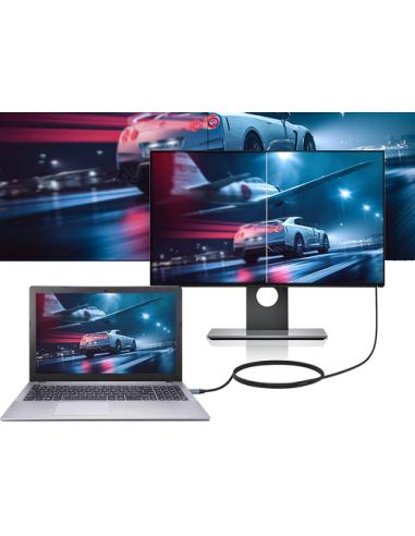 Conceptronic ABBY10G adaptador de cable de vídeo 2 m USB Tipo C HDMI Gris