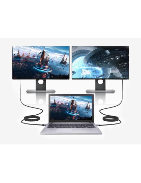 Conceptronic ABBY10G adaptador de cable de vídeo 2 m USB Tipo C HDMI Gris