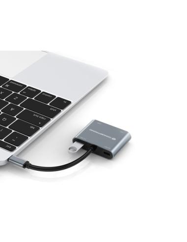 Conceptronic DONN16G Alámbrico USB 3.2 Gen 1 (3.1 Gen 1) Type-C Gris