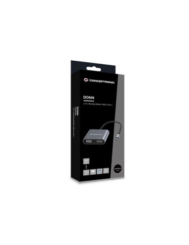 Conceptronic DONN16G Alámbrico USB 3.2 Gen 1 (3.1 Gen 1) Type-C Gris