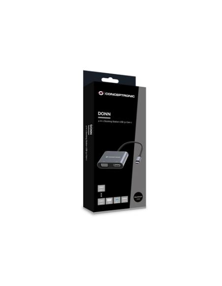 Conceptronic DONN16G Alámbrico USB 3.2 Gen 1 (3.1 Gen 1) Type-C Gris