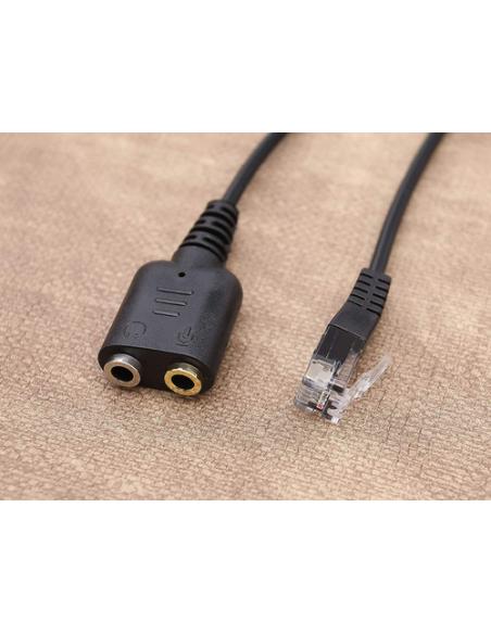 Equip 147944 cable de audio 0,25 m RJ-9 2 x 3.5mm Negro