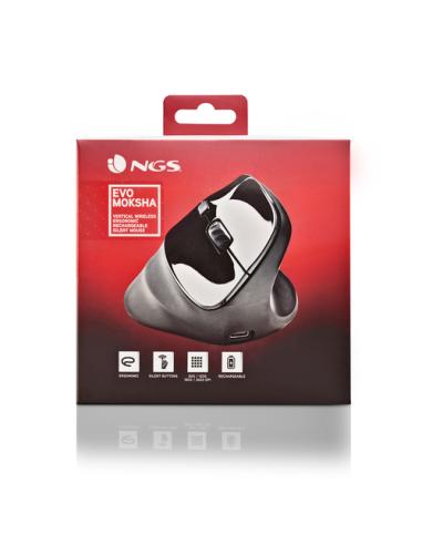 NGS EVO MOKSHA ratón mano derecha RF inalámbrico Óptico 2400 DPI