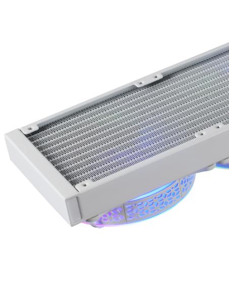 Mars Gaming ML-ONE360 Blanco, Refrigeración Líquida CPU, TDP 550W, Espejo Infinito, 3 Ventiladores Silenciosos, Multisocket Univ