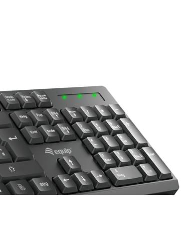 Equip 245222 teclado Ratón incluido Oficina RF inalámbrico QWERTY Portugués Negro