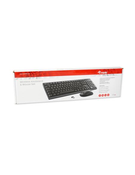Equip 245222 teclado Ratón incluido Oficina RF inalámbrico QWERTY Portugués Negro