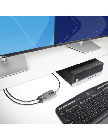 StarTech.com Hub MST de 2 Puertos DisplayPort 1.4 - Divisor Splitter DP para 2 Monitores - Adaptador DisplayPort a 2x DisplayPor