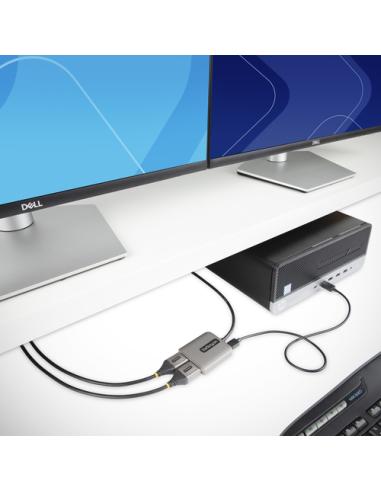 StarTech.com Hub MST de 2 Puertos DisplayPort 1.4 - Divisor Splitter DP para 2 Monitores - Adaptador DisplayPort a 2x DisplayPor