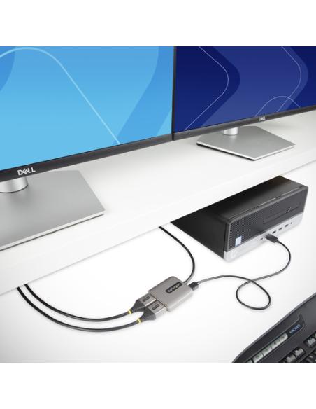 StarTech.com Hub MST de 2 Puertos DisplayPort 1.4 - Divisor Splitter DP para 2 Monitores - Adaptador DisplayPort a 2x DisplayPor