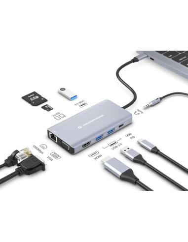 Conceptronic DONN20G Alámbrico USB 3.2 Gen 1 (3.1 Gen 1) Type-C Gris
