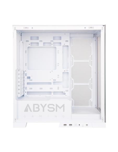 ABYSM Danube Sava H500 White Escritorio Transparente, Blanco