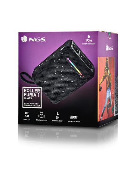 NGS ROLLER FURIA 1 Altavoz portátil estéreo Negro 7 W