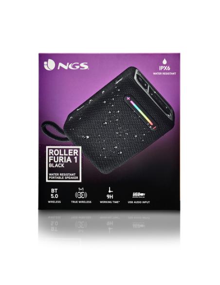 NGS ROLLER FURIA 1 Altavoz portátil estéreo Negro 7 W