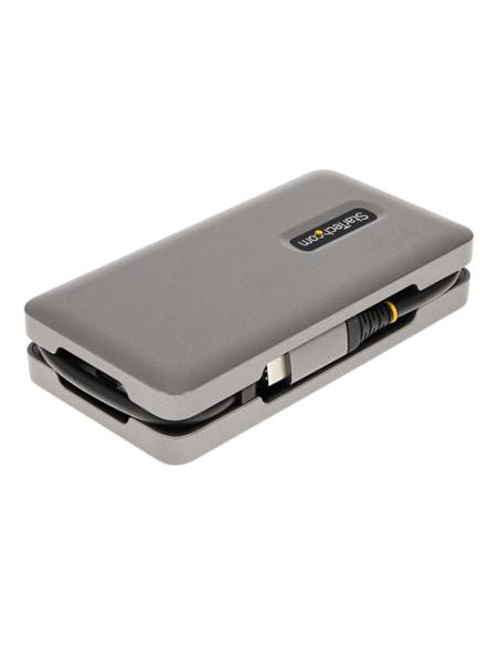 StarTech.com Adaptador Multipuertos USB-C - HDMI/DP 4K a 60Hz - Hub Ladrón USB de 3 Puertos - Power Delivery de Paso de 100W - G