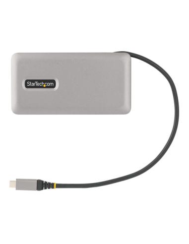 StarTech.com Adaptador Multipuertos USB-C - HDMI/DP 4K a 60Hz - Hub Ladrón USB de 3 Puertos - Power Delivery de Paso de 100W - G