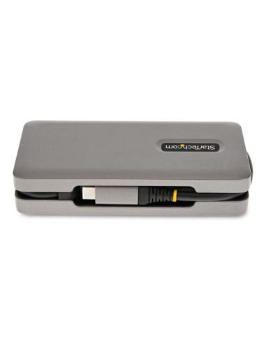 StarTech.com Adaptador Multipuertos USB-C - HDMI/DP 4K a 60Hz - Hub Ladrón USB de 3 Puertos - Power Delivery de Paso de 100W - G