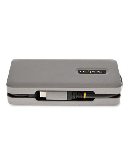 StarTech.com Adaptador Multipuertos USB-C - HDMI/DP 4K a 60Hz - Hub Ladrón USB de 3 Puertos - Power Delivery de Paso de 100W - G