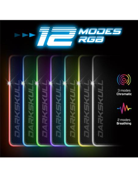 Spirit of Gamer Darkskull Hub RGB - XXXL Alfombrilla de ratón para juegos Negro