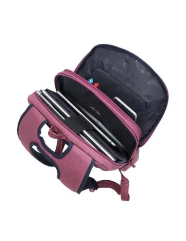 Rivacase 7760 39,6 cm (15.6") Funda tipo mochila Rojo