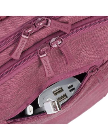 Rivacase 7760 39,6 cm (15.6") Funda tipo mochila Rojo