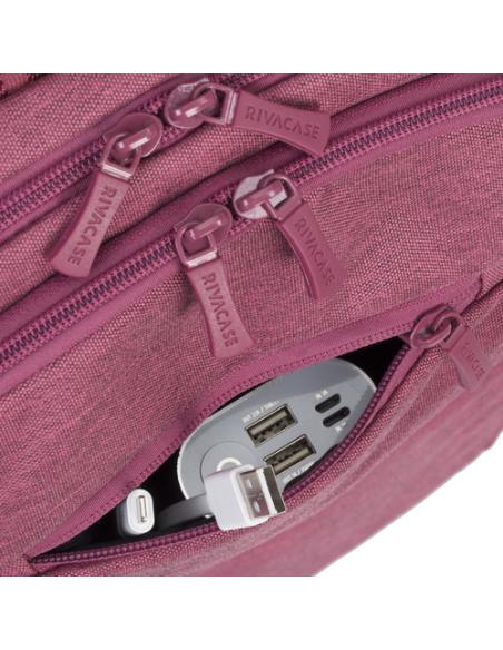 Rivacase 7760 39,6 cm (15.6") Funda tipo mochila Rojo