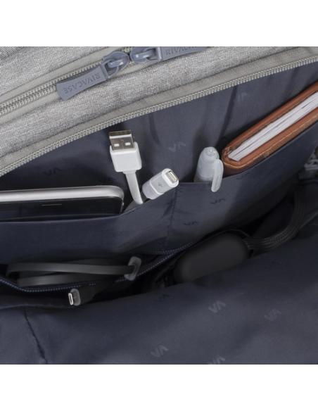Rivacase 7760 39,6 cm (15.6") Funda tipo mochila Gris