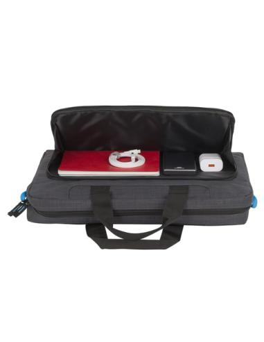 Rivacase Regent 8058 43,9 cm (17.3") Bandolera Negro, Cian