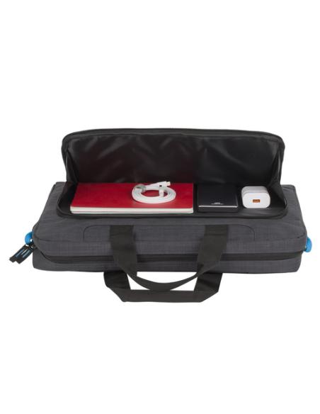 Rivacase Regent 8058 43,9 cm (17.3") Bandolera Negro, Cian