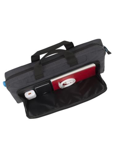 Rivacase Regent 8058 43,9 cm (17.3") Bandolera Negro, Cian
